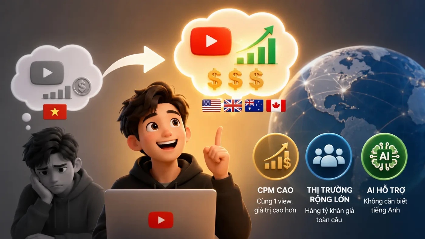 Cơ Hội Có Thêm Thu Nhập Bằng Kiếm Tiền Youtube View Ngoại Cho Người Mới