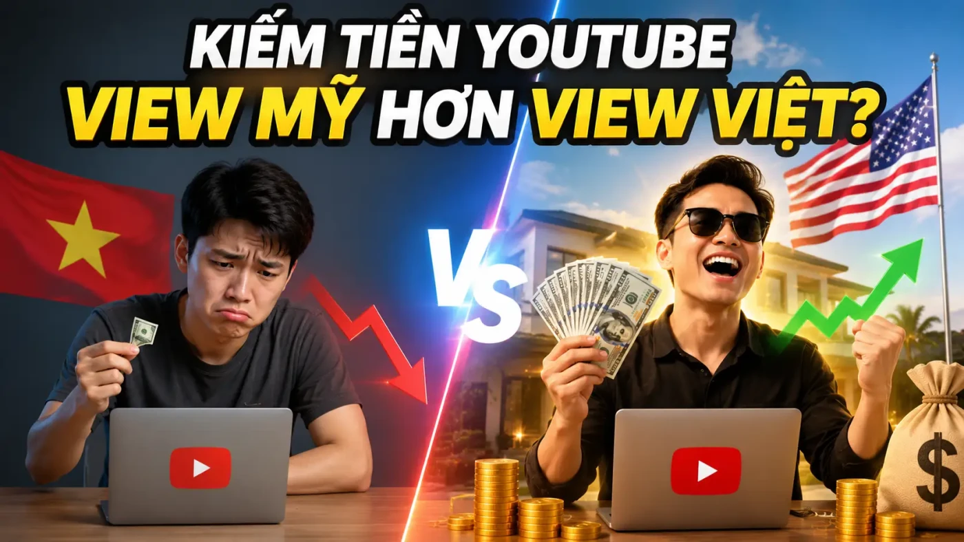 Tại Sao Nên Bắt Đầu Kiếm Tiền Youtube View Mỹ Hơn View Việt?